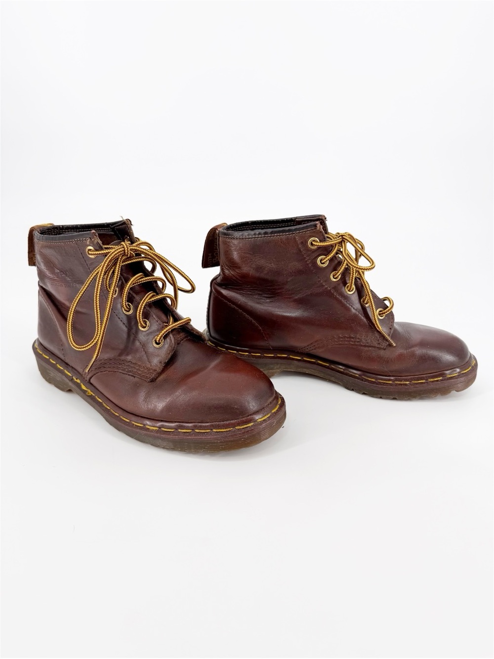 Vintage 90s Dr Martens Brown Boots Made in England Doc Martens AW004 - Picture 4 of 12